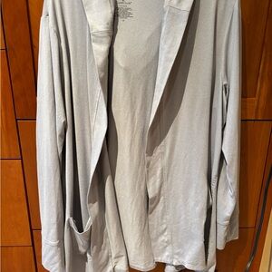 Cuddl Duds Gray Flexwear Cardigan